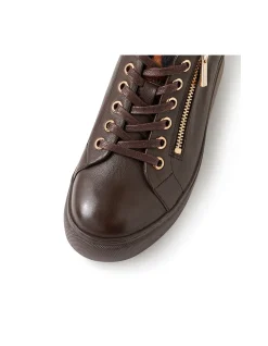 Yossar Leopard Panel Leather Trainers