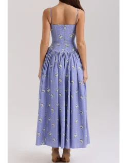 YSABELLA STRETCH COTTON MIDI SUNDRESS