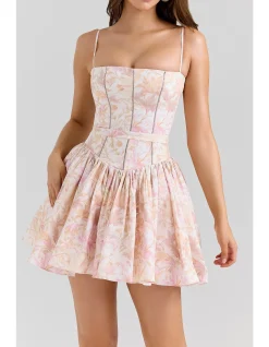 YSABELLA STRETCH COTTON MINI SUNDRESS