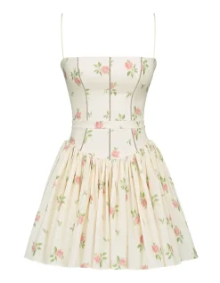 YSABELLA STRETCH COTTON MINI SUNDRESS