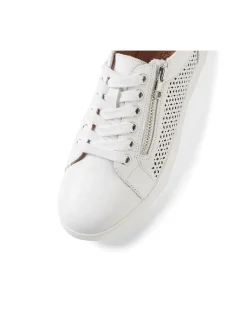 Zatin White Leather Sneakers