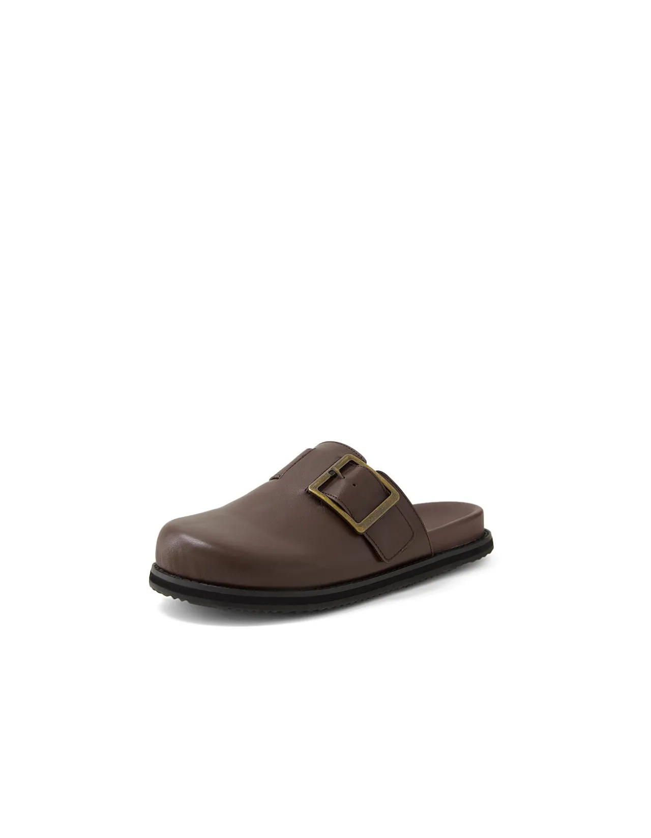 Zebec Buckle Detail Leather Slides