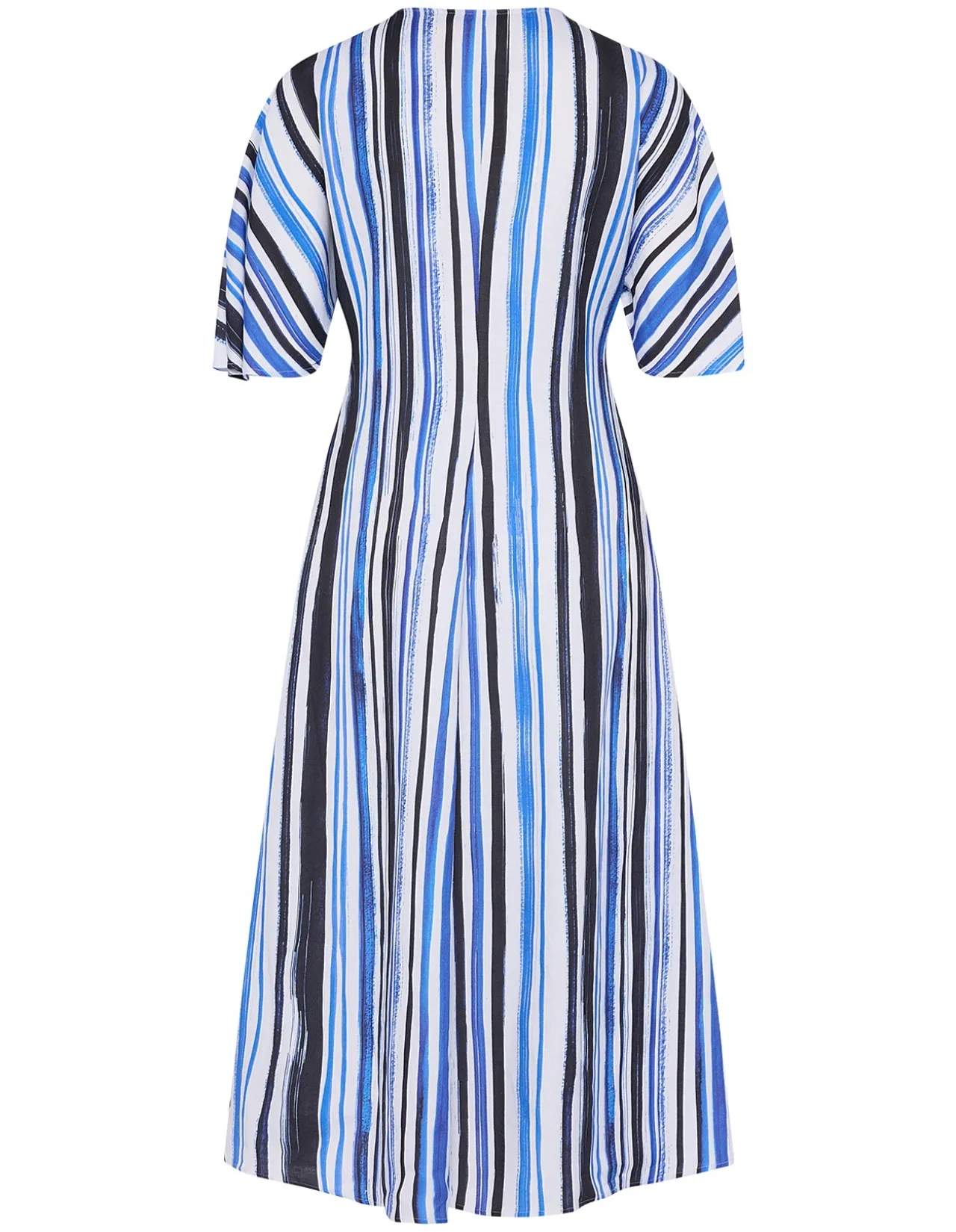 ZESTFUL STRIPED MIDI DRESS