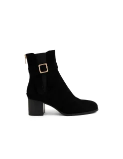 Ziffer Buckled Heel Suede Ankle Boots