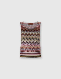 ZIGZAG TANK TOP WITH RIBBED DETAIL