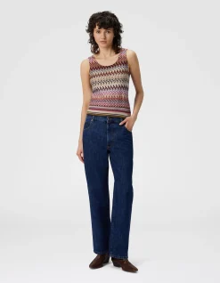 ZIGZAG TANK TOP WITH RIBBED DETAIL