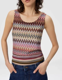 ZIGZAG TANK TOP WITH RIBBED DETAIL
