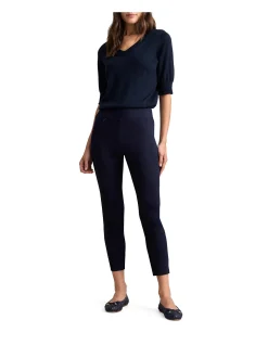 ZIP DETAIL 7/8TH PANT - NAVY