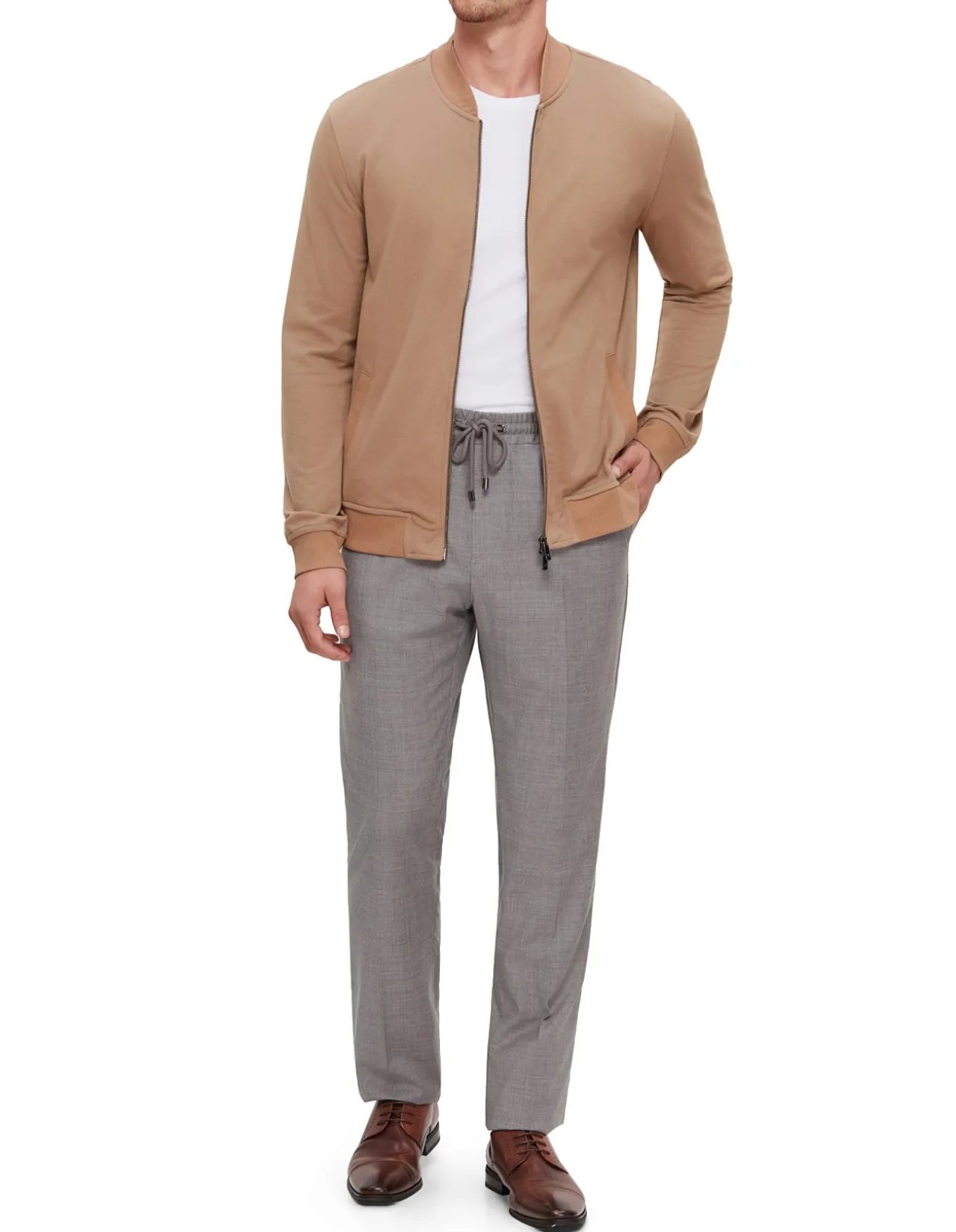 ZIP THRU BOMBER JACKET