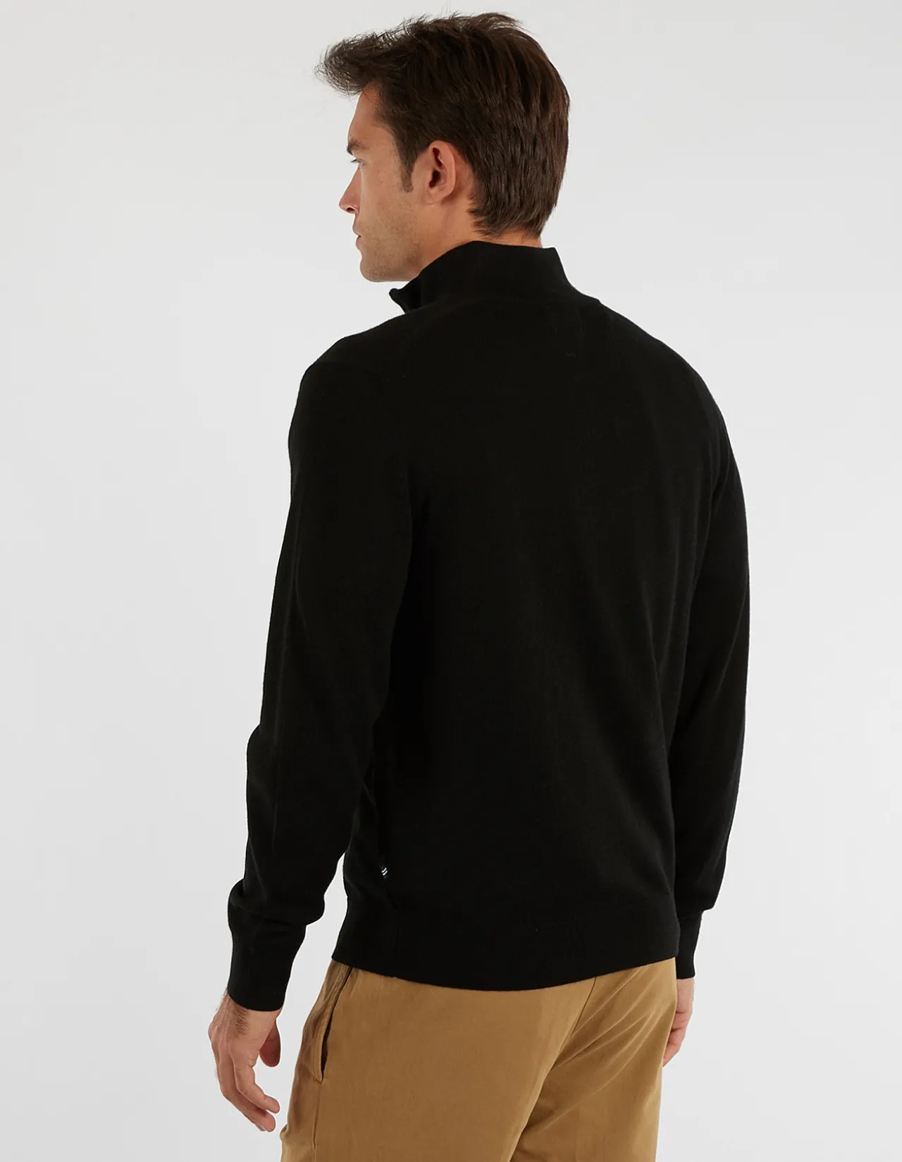 1/4 ZIP AUSTRALIAN MERINO WOOL BLEND SWEATER