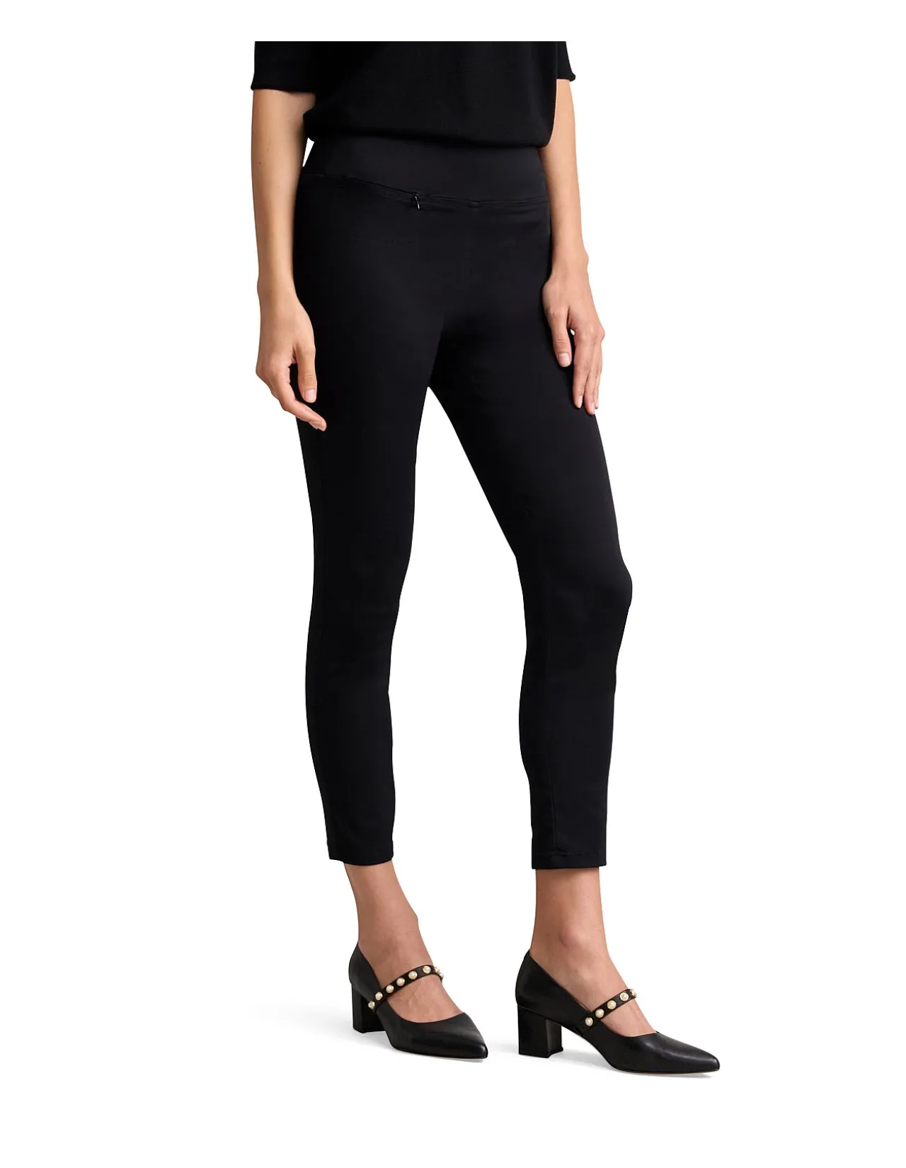 ZIP DETAIL 7/8TH PANT - JET BLACK
