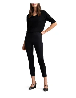 ZIP DETAIL 7/8TH PANT - JET BLACK
