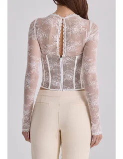 ZOE'VINTAGE LONG SLEEVE CORSET TOP