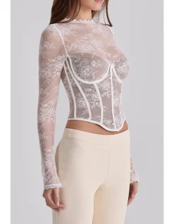 ZOE'VINTAGE LONG SLEEVE CORSET TOP