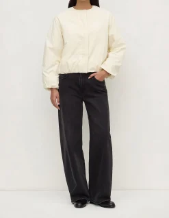 Zoie Padded Bomber Jacket Antique White