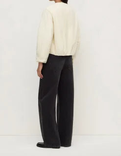 Zoie Padded Bomber Jacket Antique White