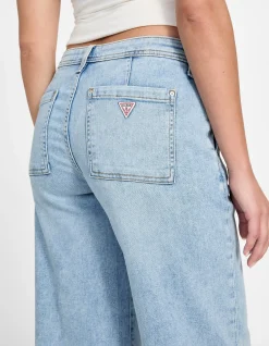Zoya Mid Rise Wide Leg Denim Jeans