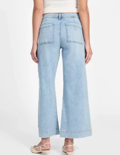 Zoya Mid Rise Wide Leg Denim Jeans